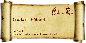 Csatai Róbert névjegykártya