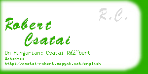 robert csatai business card